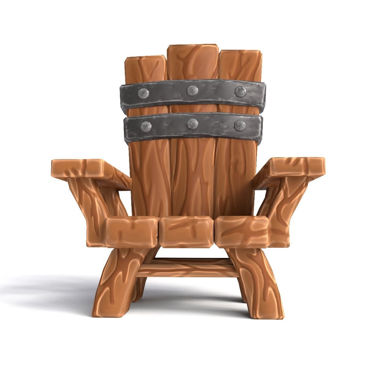 Chair throne stylized  Low-poly 3D model_14