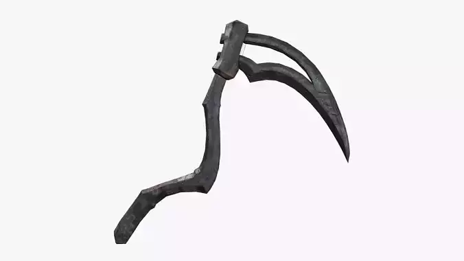 Lowpoly Weapon Scythe Level 2 - Game Ready - Textured PBR