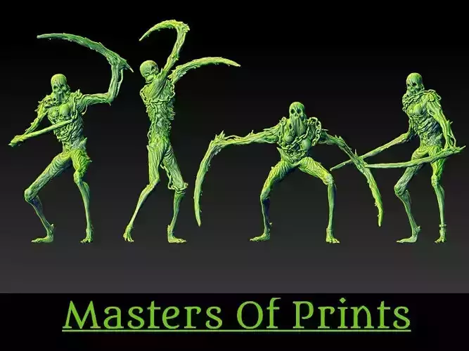 Undead reapers vol1 4 models 3D print 