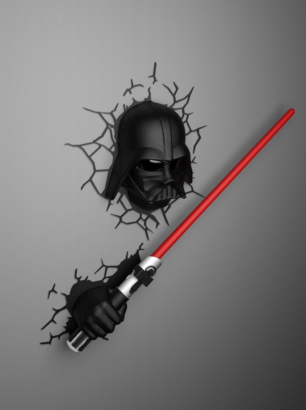 Darth Vader Wall Sculpture 3D print model_1