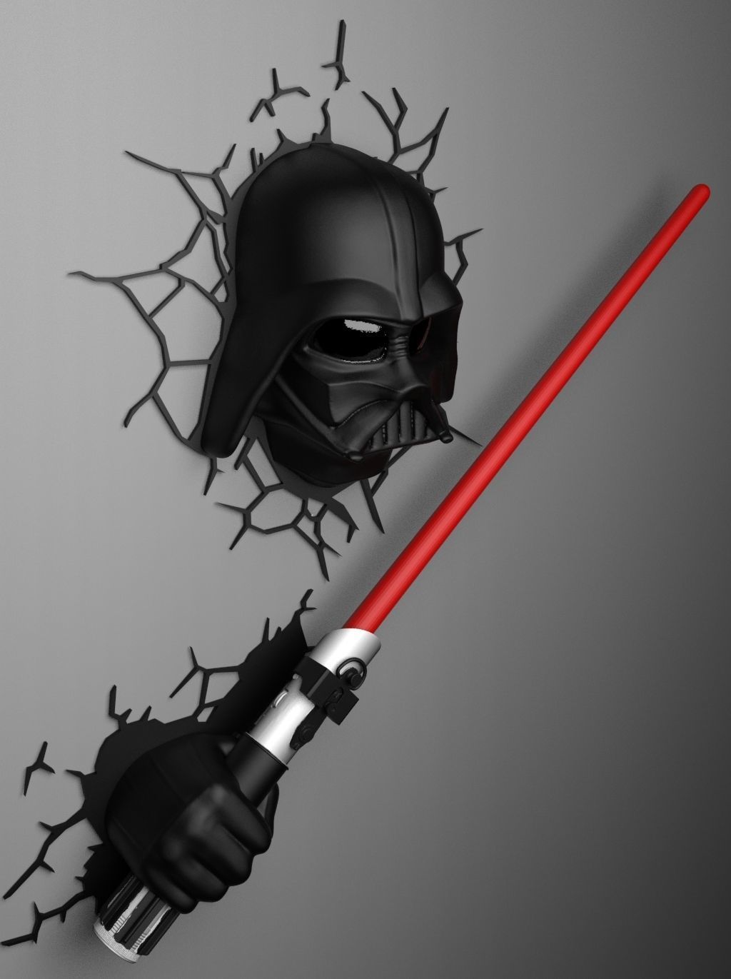 Darth Vader Wall Sculpture 3D print model_2
