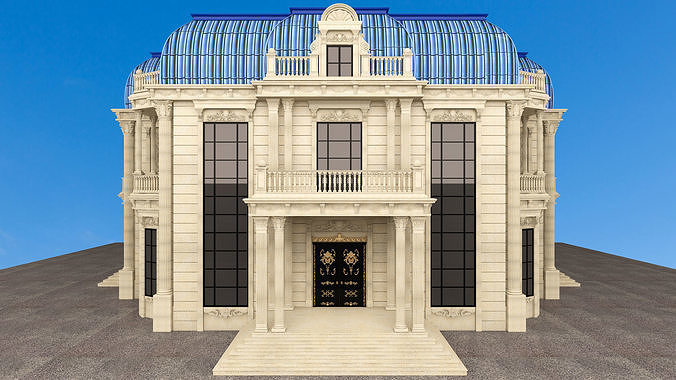 Classic Mansion Villa 01 Low-poly 3D model 3