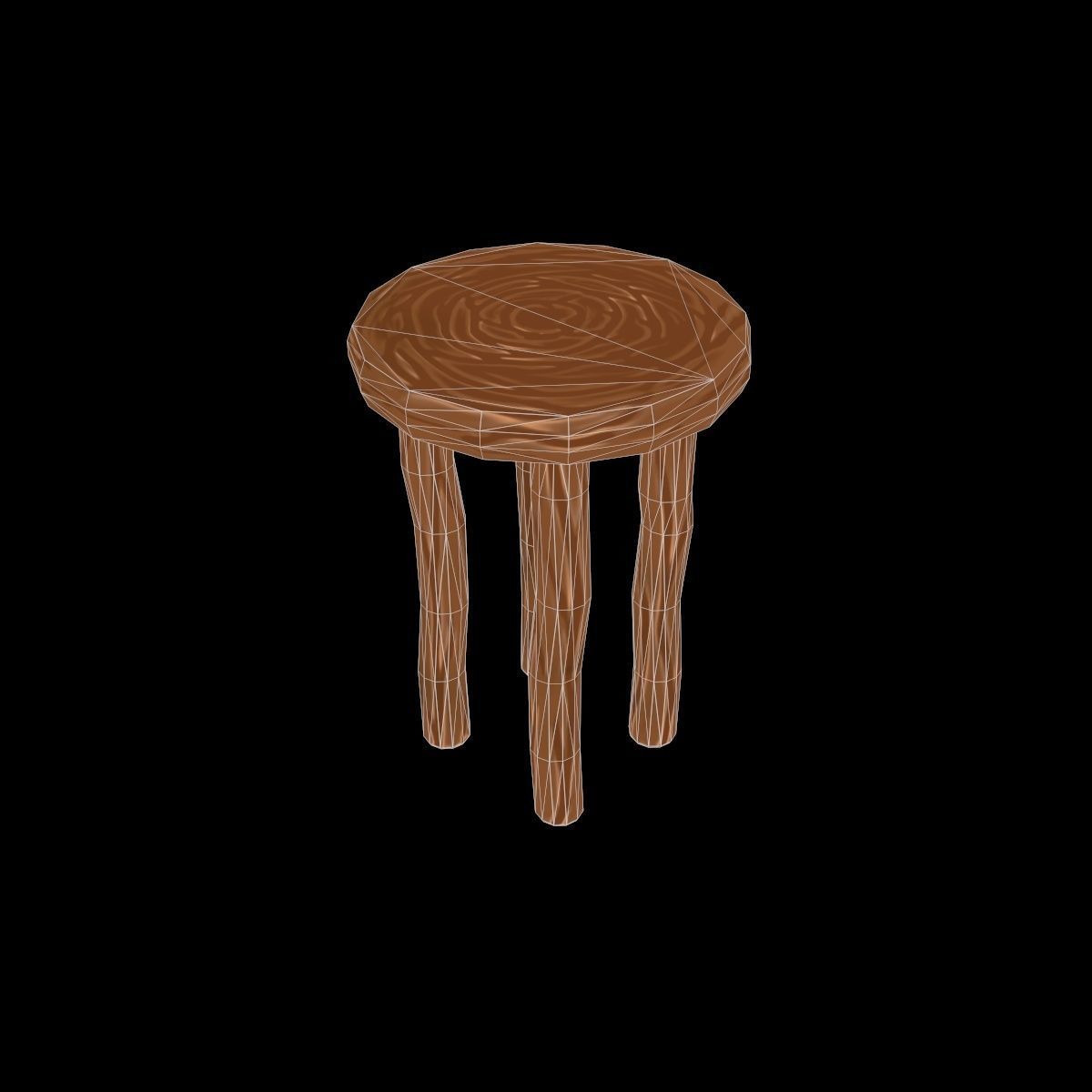 Bar-stool stylized fantasy Low-poly 3D model_9