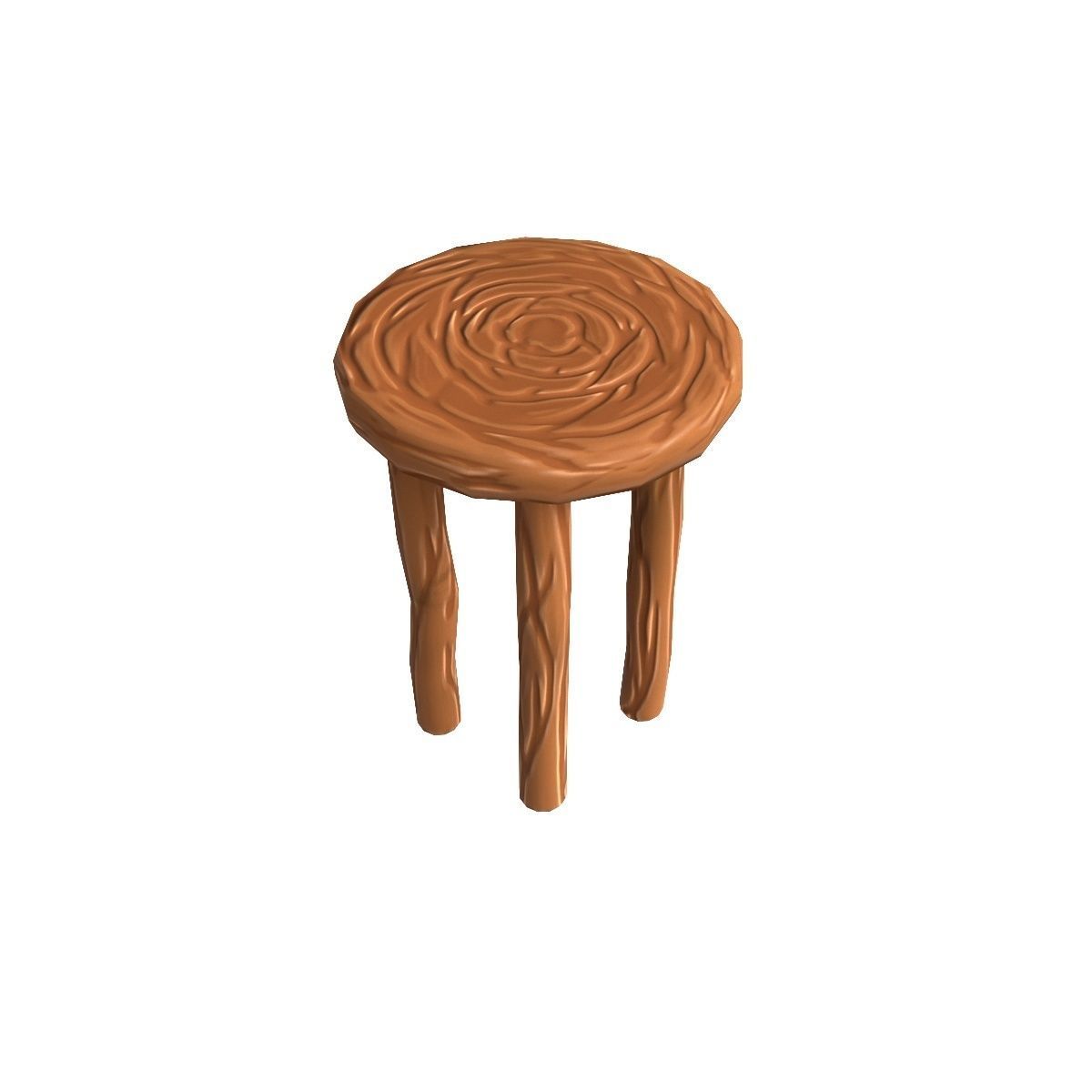 Bar-stool stylized fantasy Low-poly 3D model_8