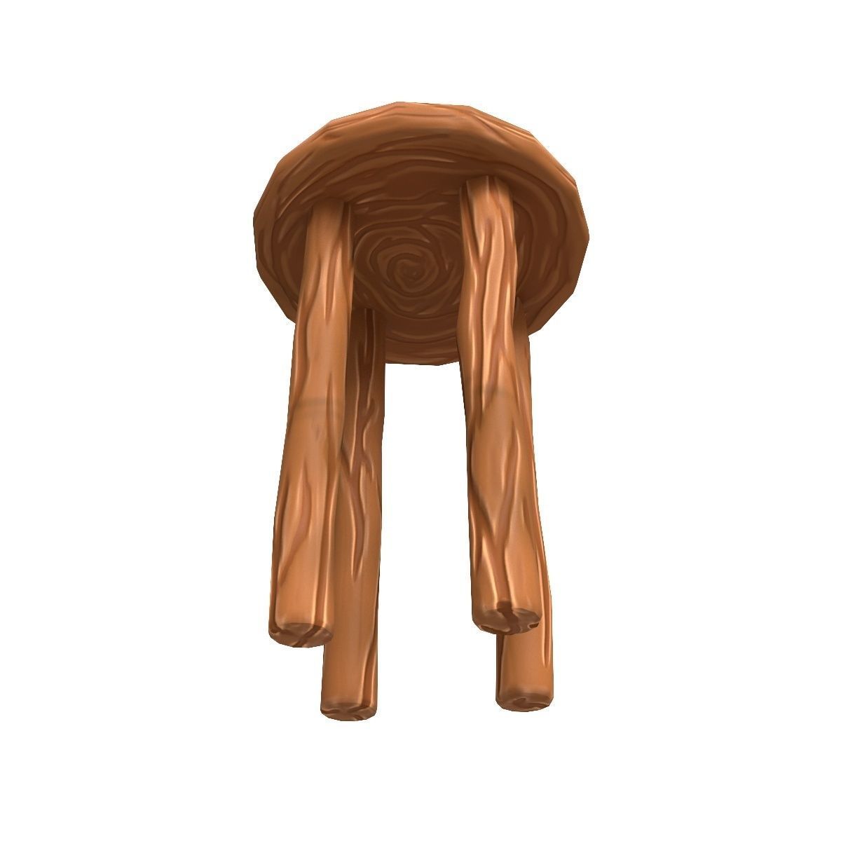 Bar-stool stylized fantasy Low-poly 3D model_6