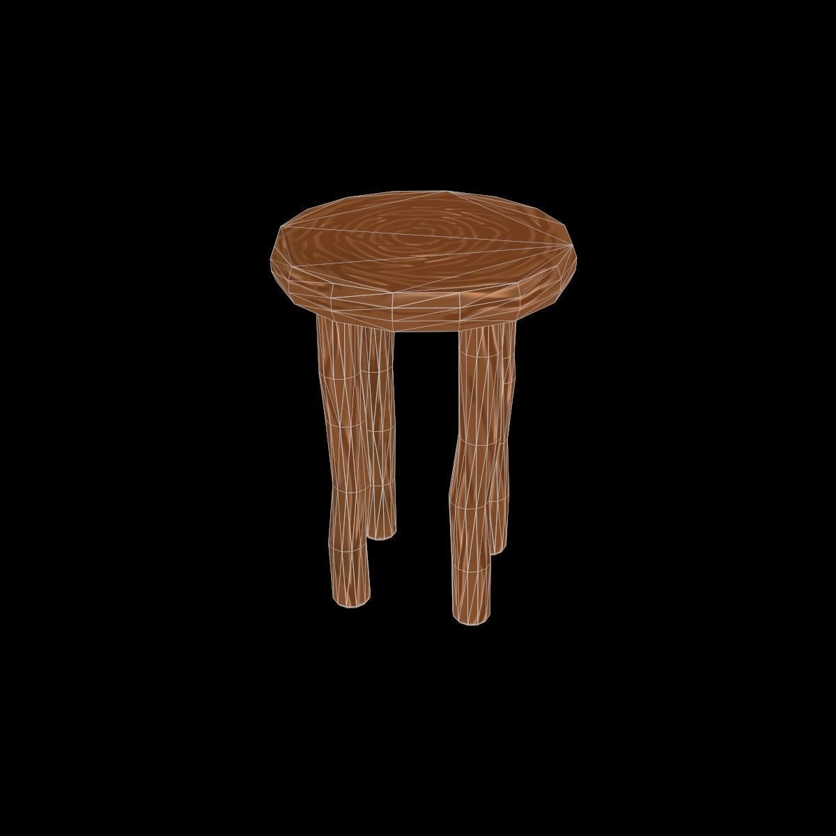 Bar-stool stylized fantasy Low-poly 3D model_11