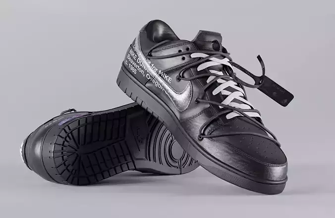 Nike Dunk x Off White Lot 50  Low-poly 3D model