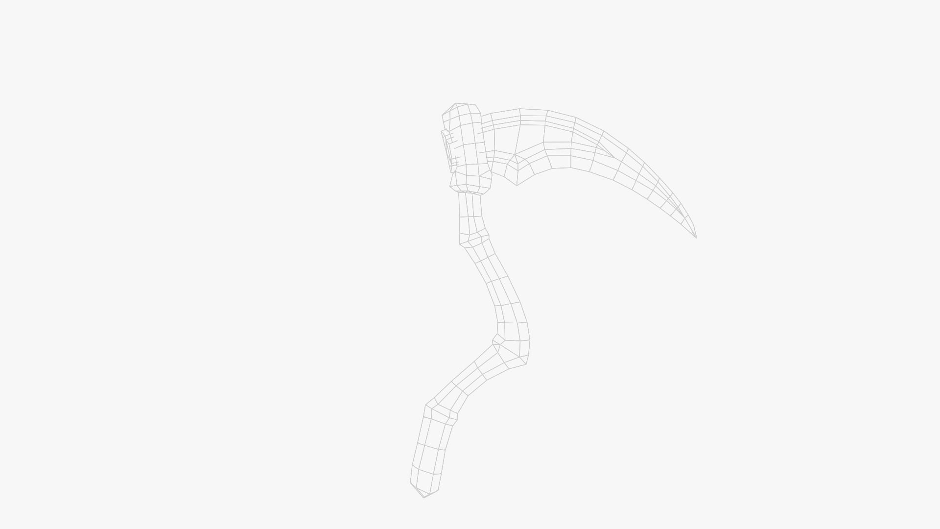 Lowpoly Weapon Scythe Level 3 - Game Ready - Textured PBR Low-poly 3D model_26