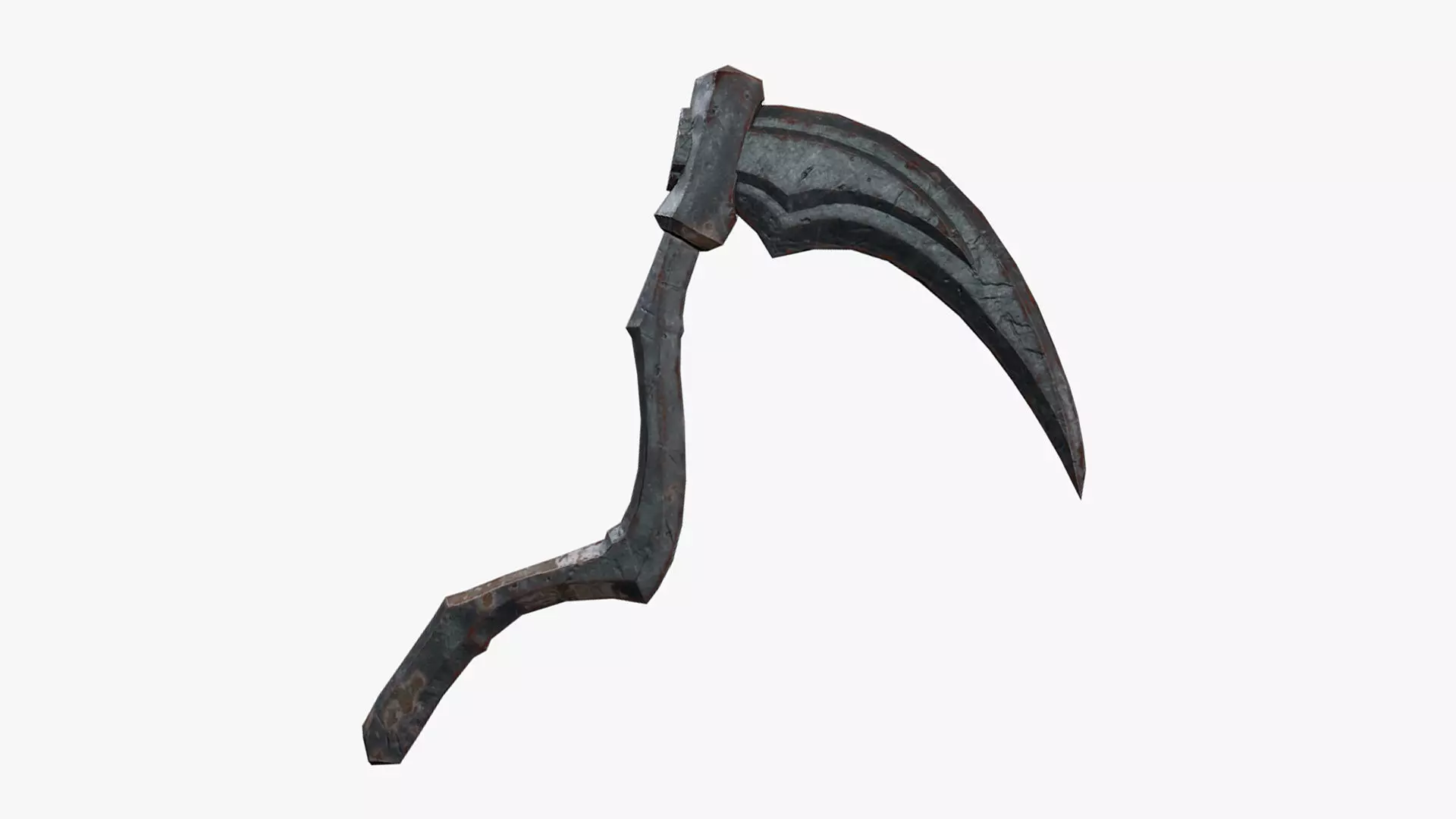 Lowpoly Weapon Scythe Level 3 - Game Ready - Textured PBR Low-poly 3D model_0