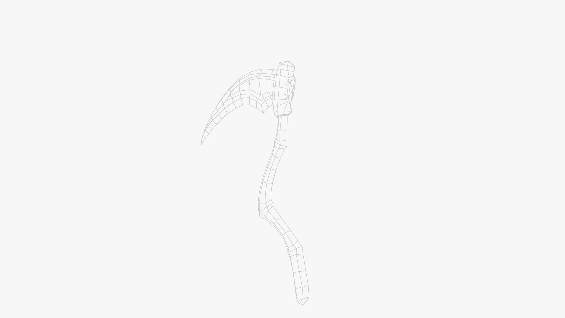Lowpoly Weapon Scythe Level 3 - Game Ready - Textured PBR Low-poly 3D model_32