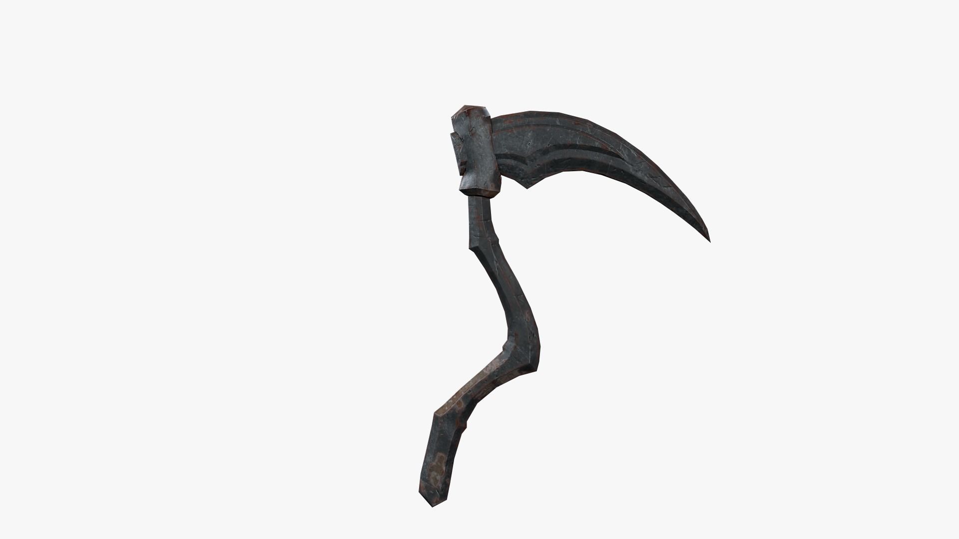 Lowpoly Weapon Scythe Level 3 - Game Ready - Textured PBR Low-poly 3D model_9
