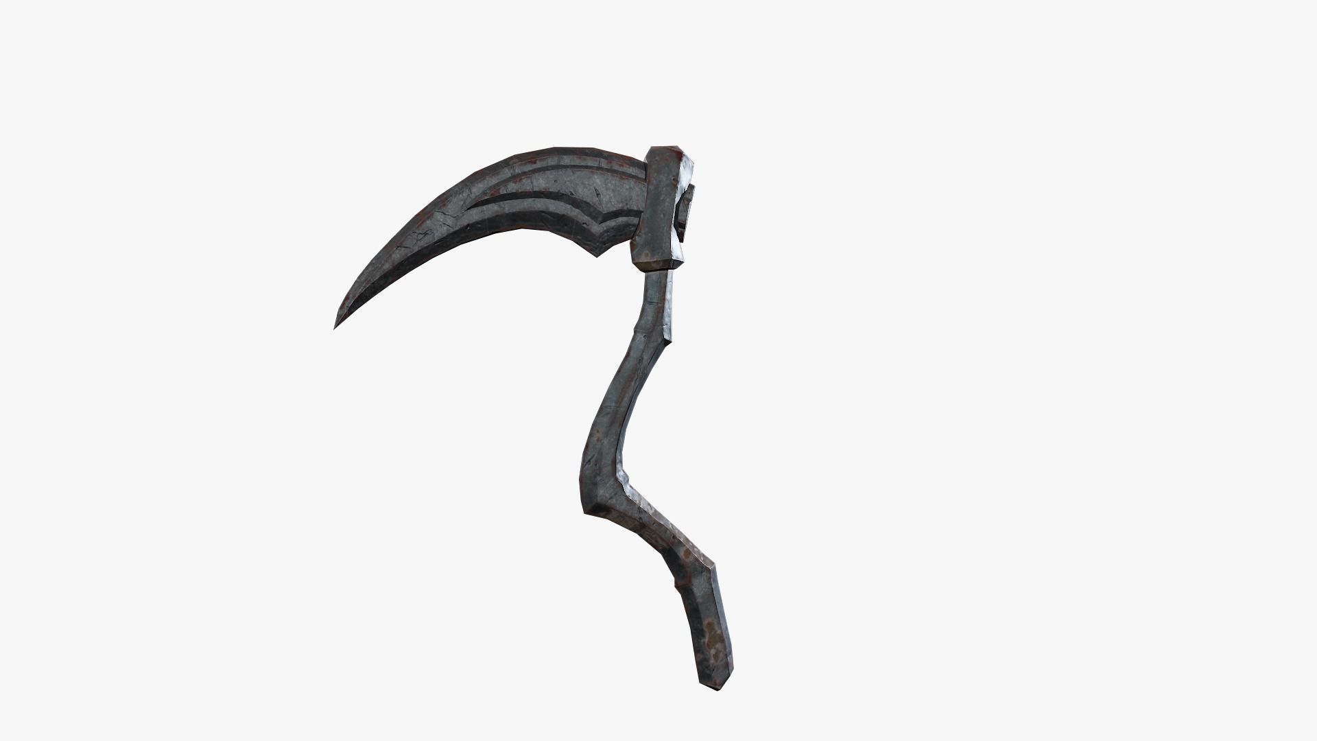 Lowpoly Weapon Scythe Level 3 - Game Ready - Textured PBR Low-poly 3D model_18