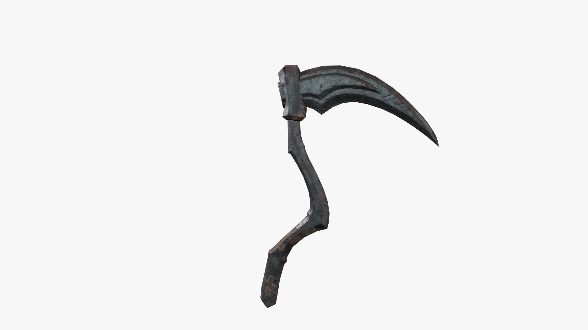 Lowpoly Weapon Scythe Level 3 - Game Ready - Textured PBR Low-poly 3D model_8