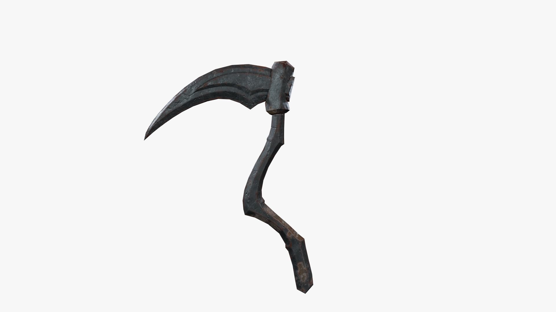Lowpoly Weapon Scythe Level 3 - Game Ready - Textured PBR Low-poly 3D model_17