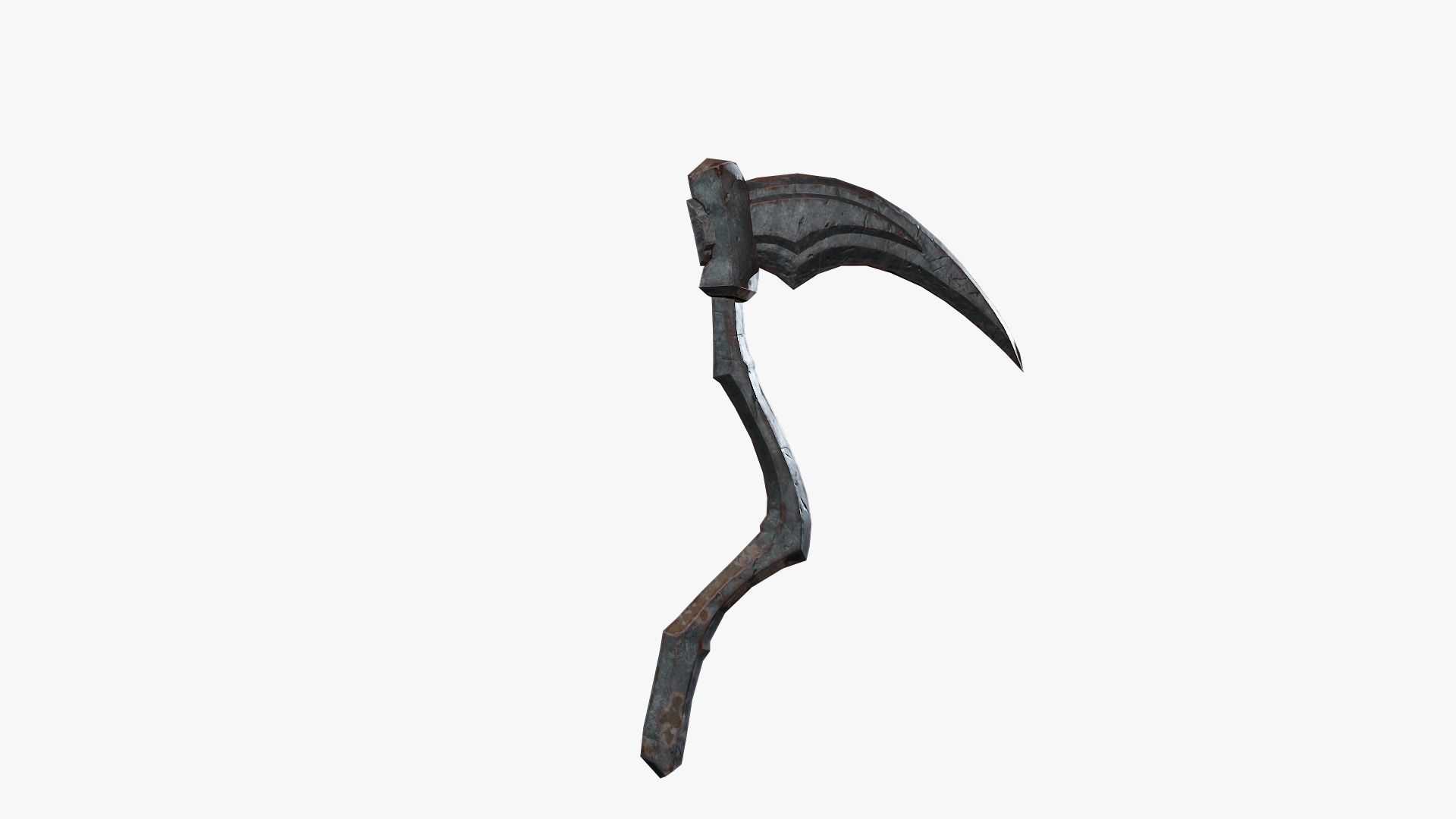 Lowpoly Weapon Scythe Level 3 - Game Ready - Textured PBR Low-poly 3D model_10