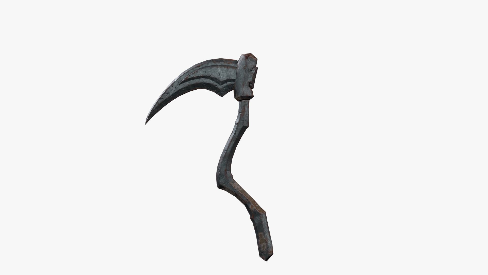 Lowpoly Weapon Scythe Level 3 - Game Ready - Textured PBR Low-poly 3D model_16