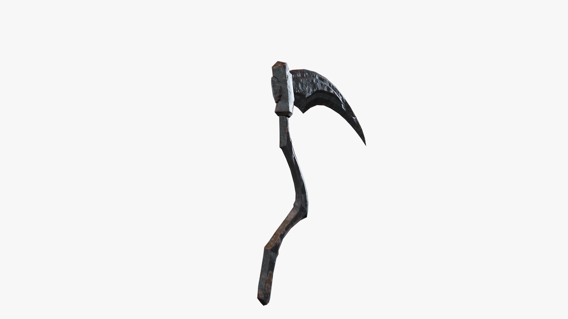 Lowpoly Weapon Scythe Level 3 - Game Ready - Textured PBR Low-poly 3D model_11