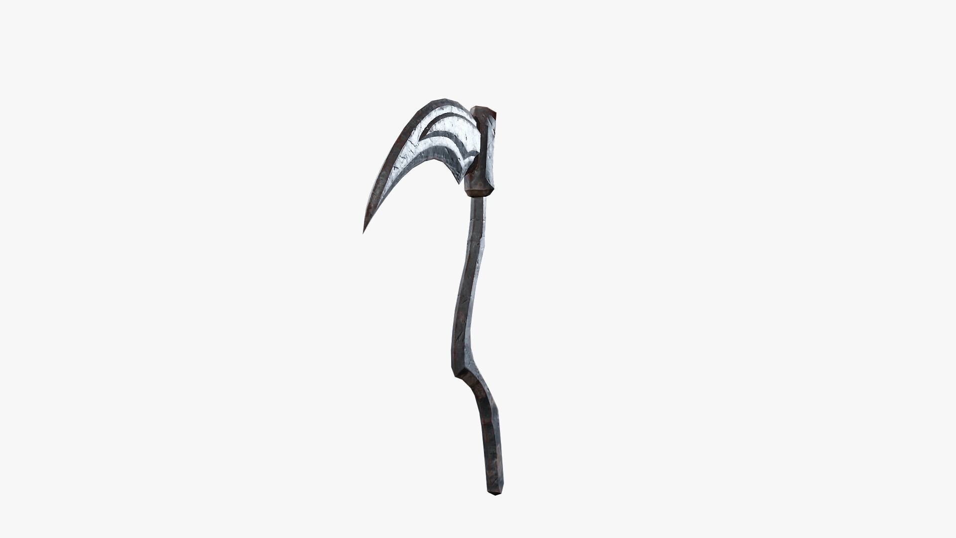 Lowpoly Weapon Scythe Level 3 - Game Ready - Textured PBR Low-poly 3D model_20