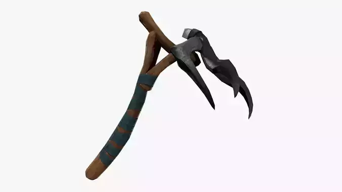 Lowpoly Weapon Pitchfork - Game Ready - Textured PBR