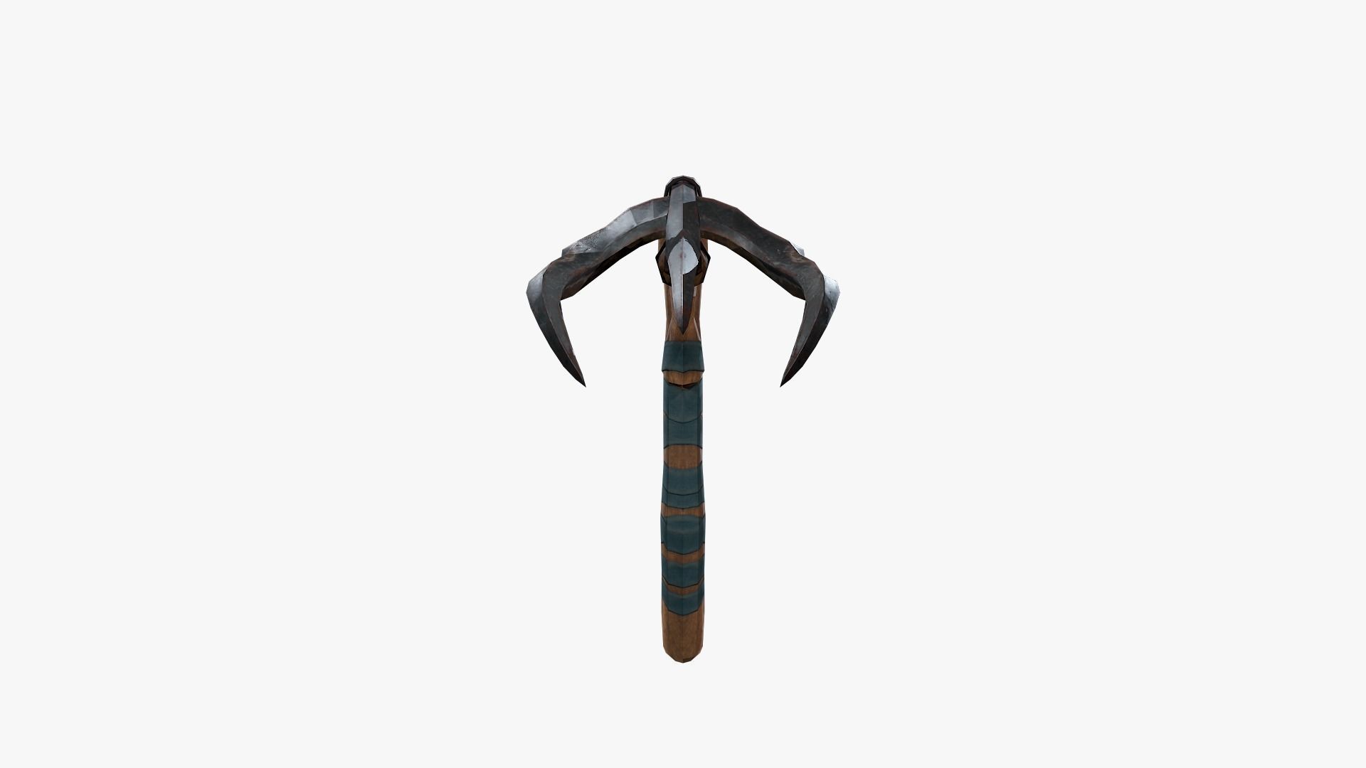 Lowpoly Weapon Pitchfork - Game Ready - Textured PBR Low-poly 3D model_5