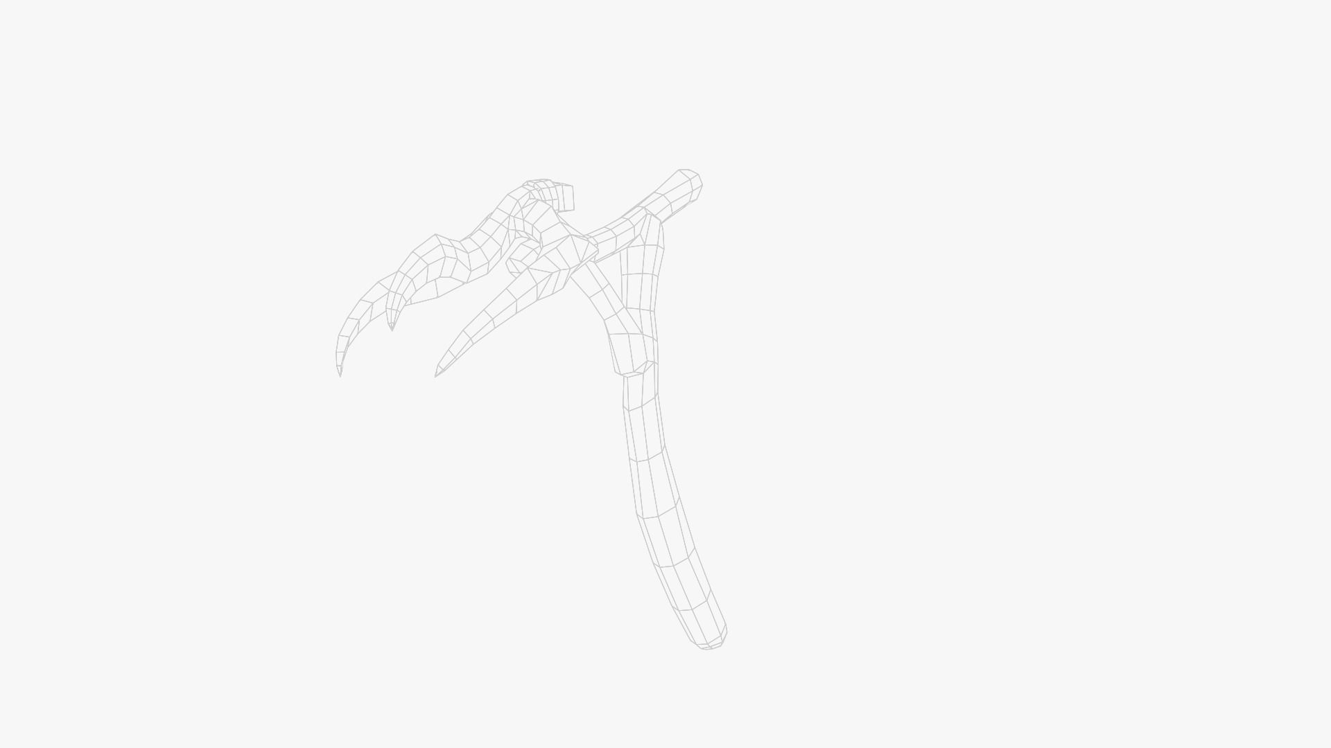 Lowpoly Weapon Pitchfork - Game Ready - Textured PBR Low-poly 3D model_36