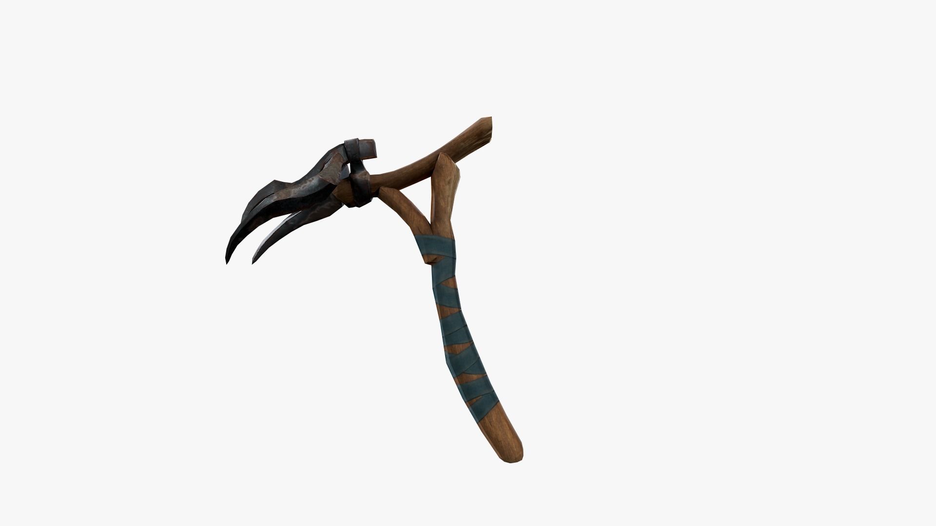 Lowpoly Weapon Pitchfork - Game Ready - Textured PBR Low-poly 3D model_17