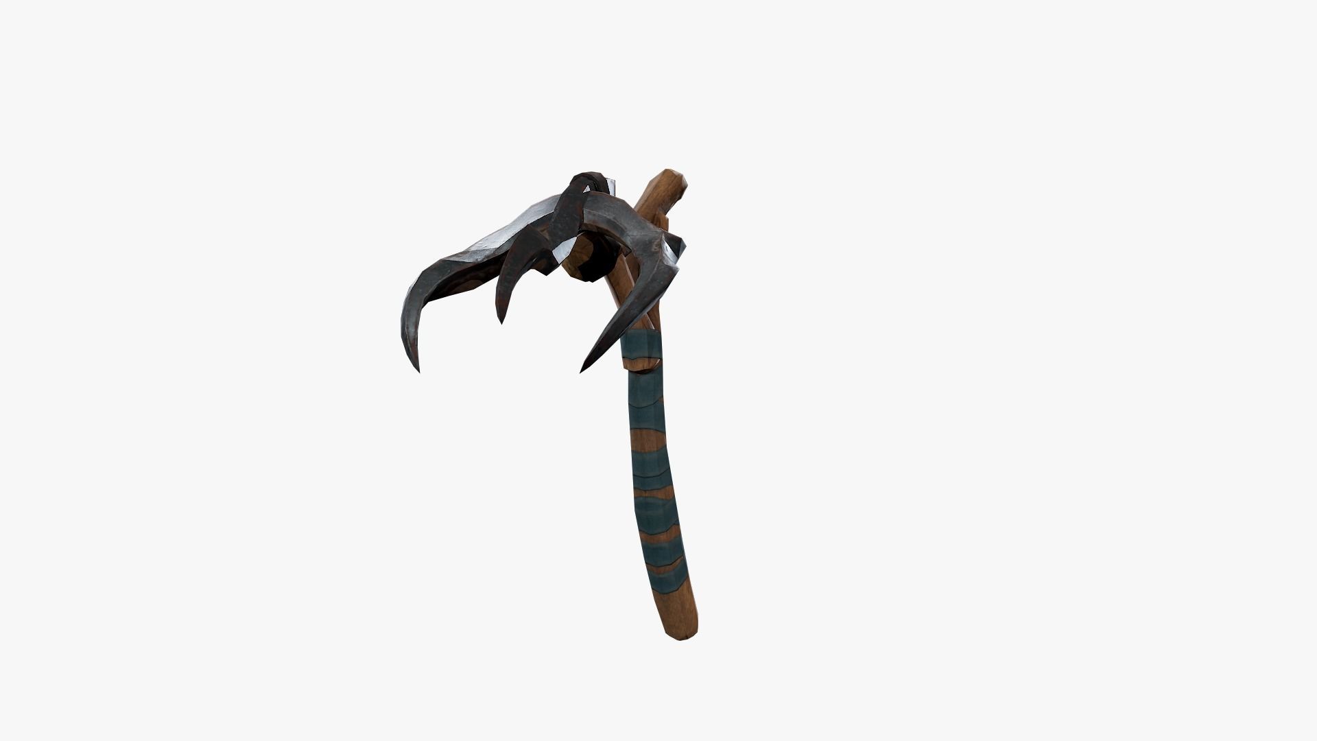 Lowpoly Weapon Pitchfork - Game Ready - Textured PBR Low-poly 3D model_20