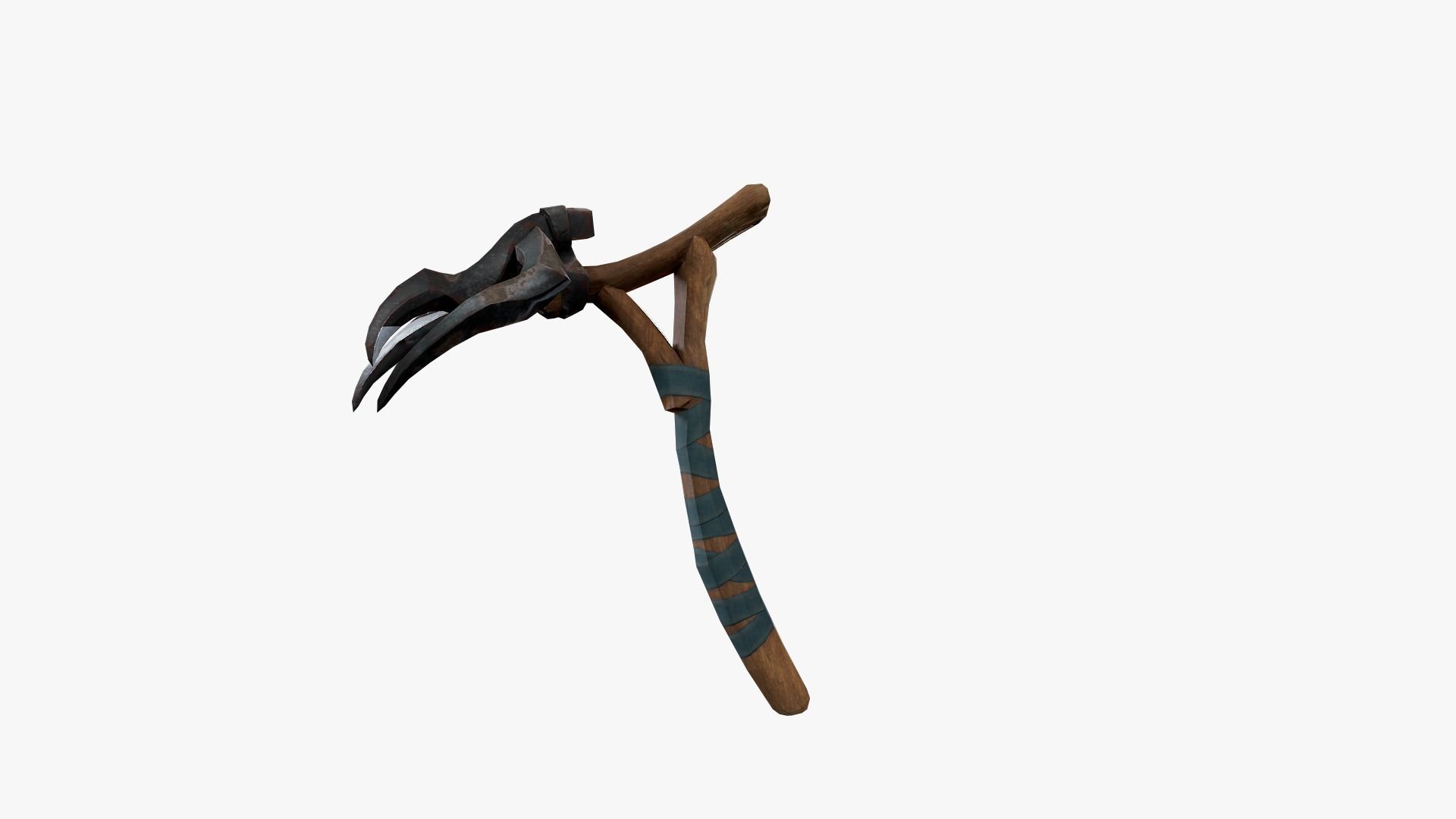 Lowpoly Weapon Pitchfork - Game Ready - Textured PBR Low-poly 3D model_18