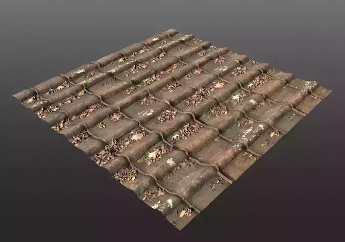 Dirty Roof Tiles 4k Pbr Texture 