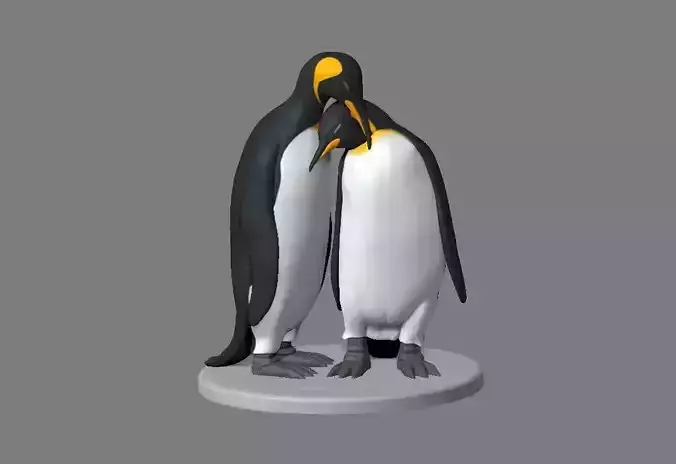 Penguins couple  3D print model