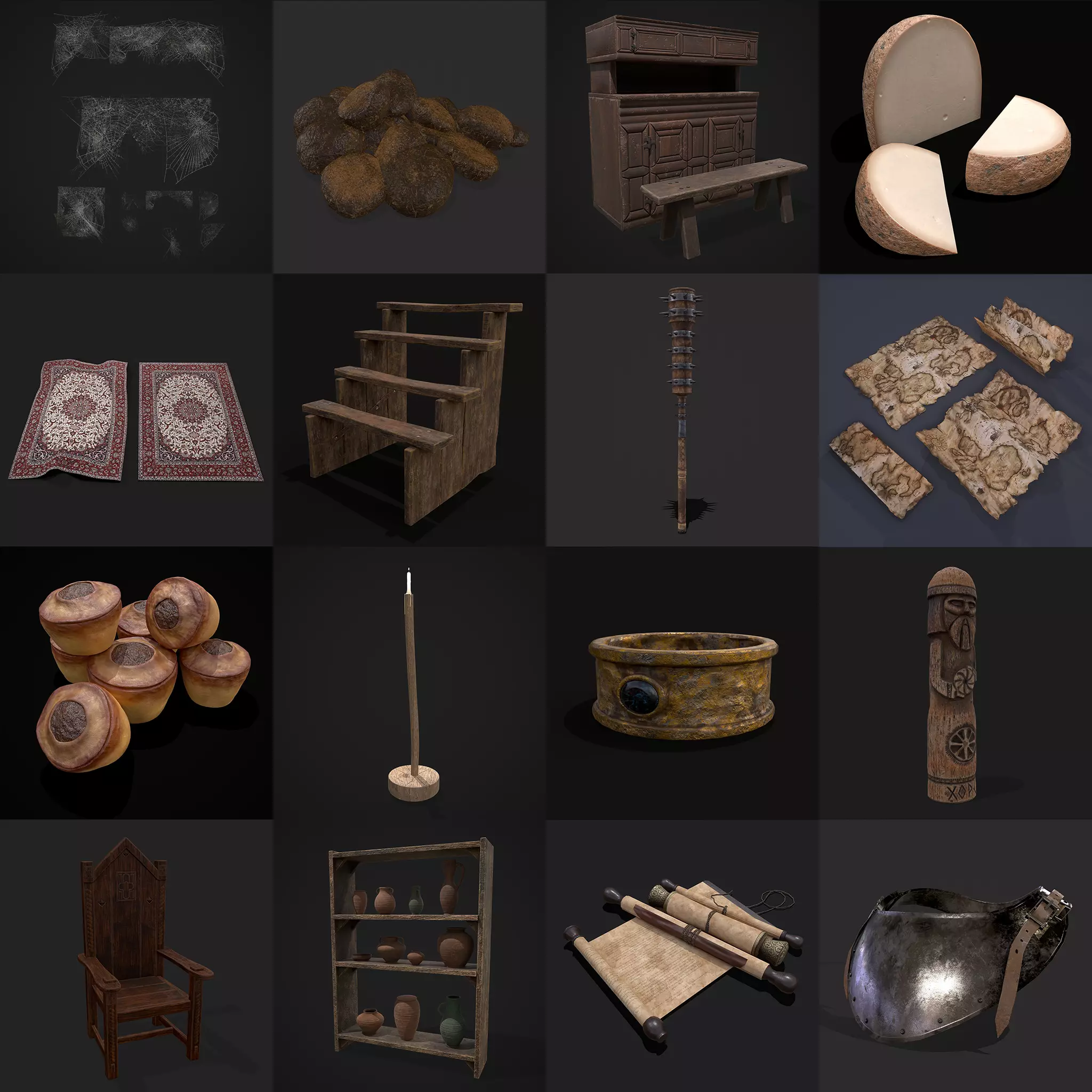 Medieval Prop Mix Seventeen 3D Model Collection_0