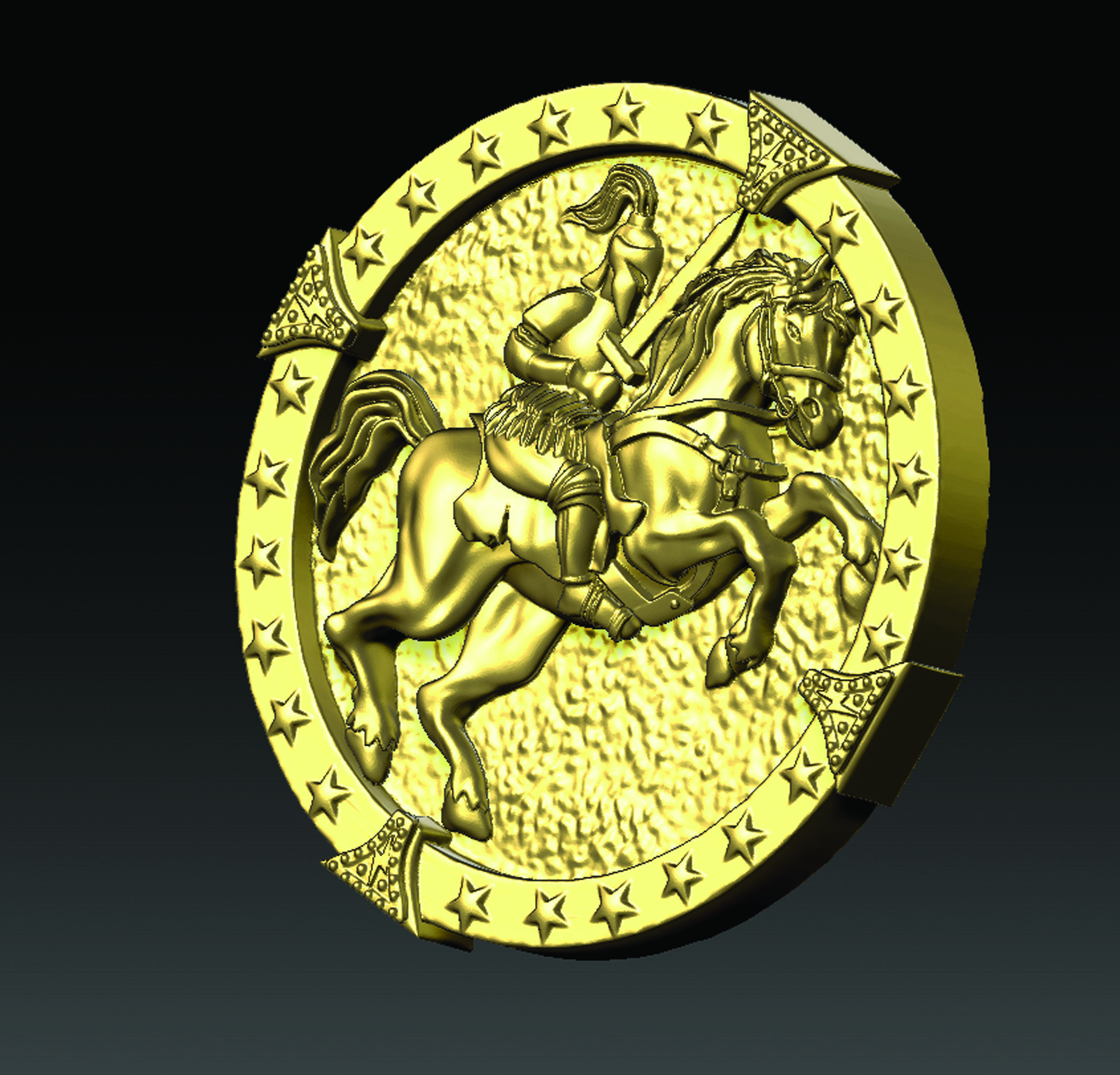 Horse and Knight  3D print model_2