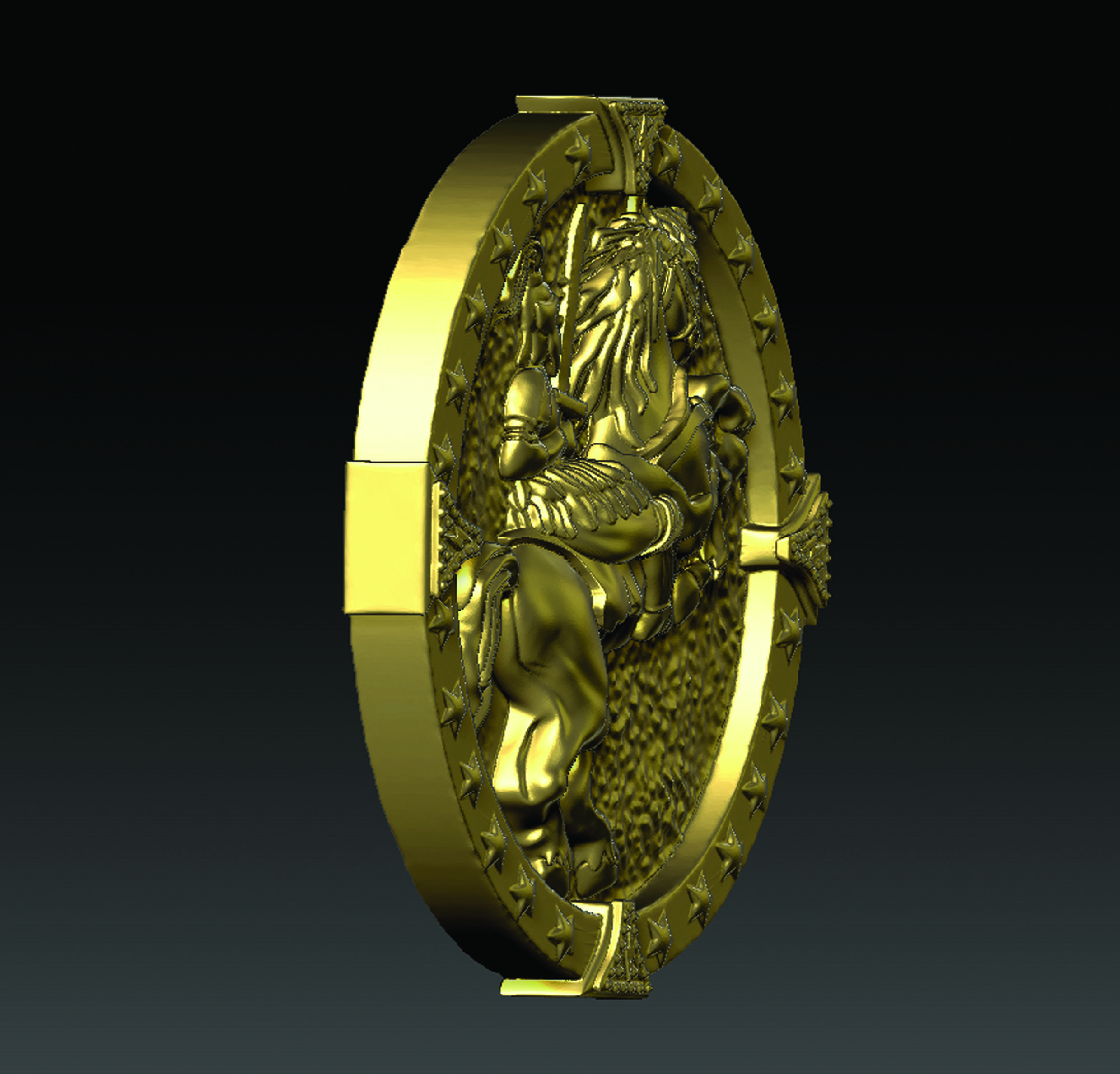 Horse and Knight  3D print model_3