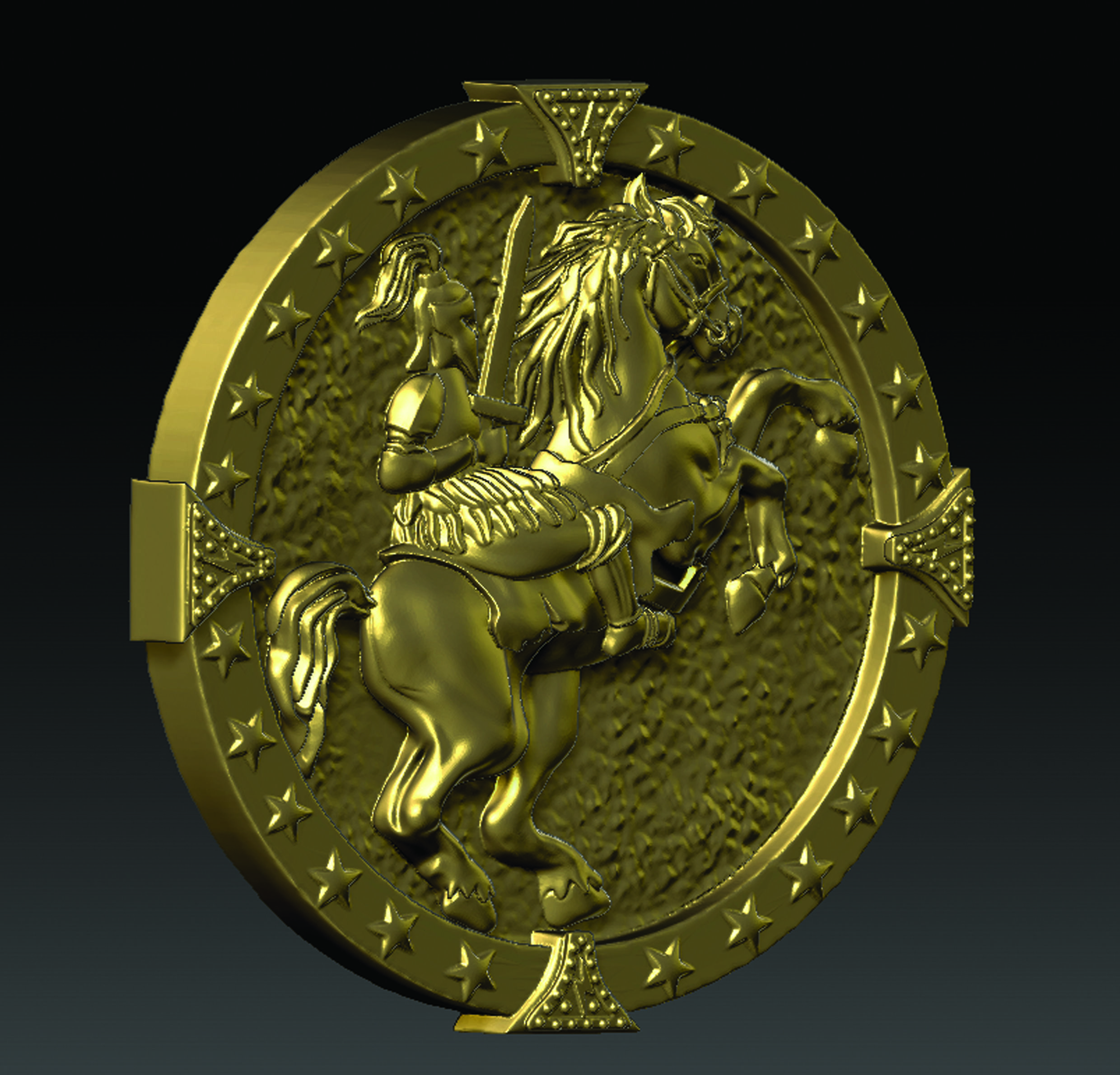Horse and Knight  3D print model_1