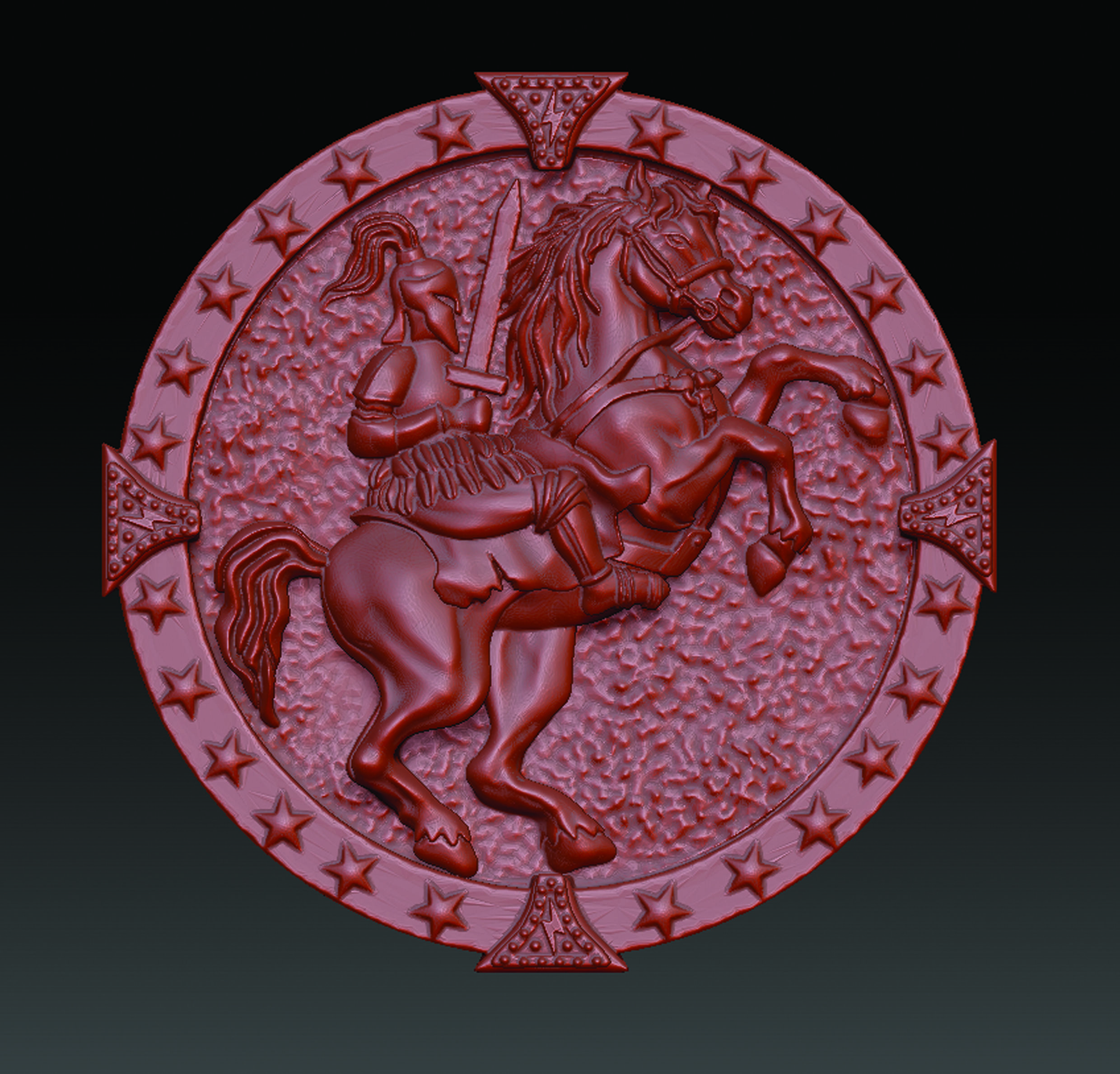 Horse and Knight  3D print model_13