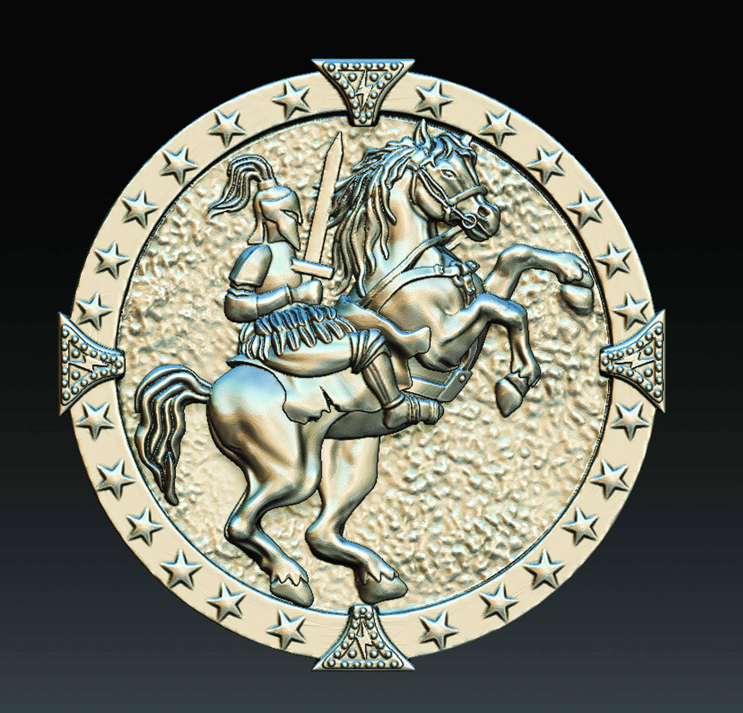 Horse and Knight  3D print model_7