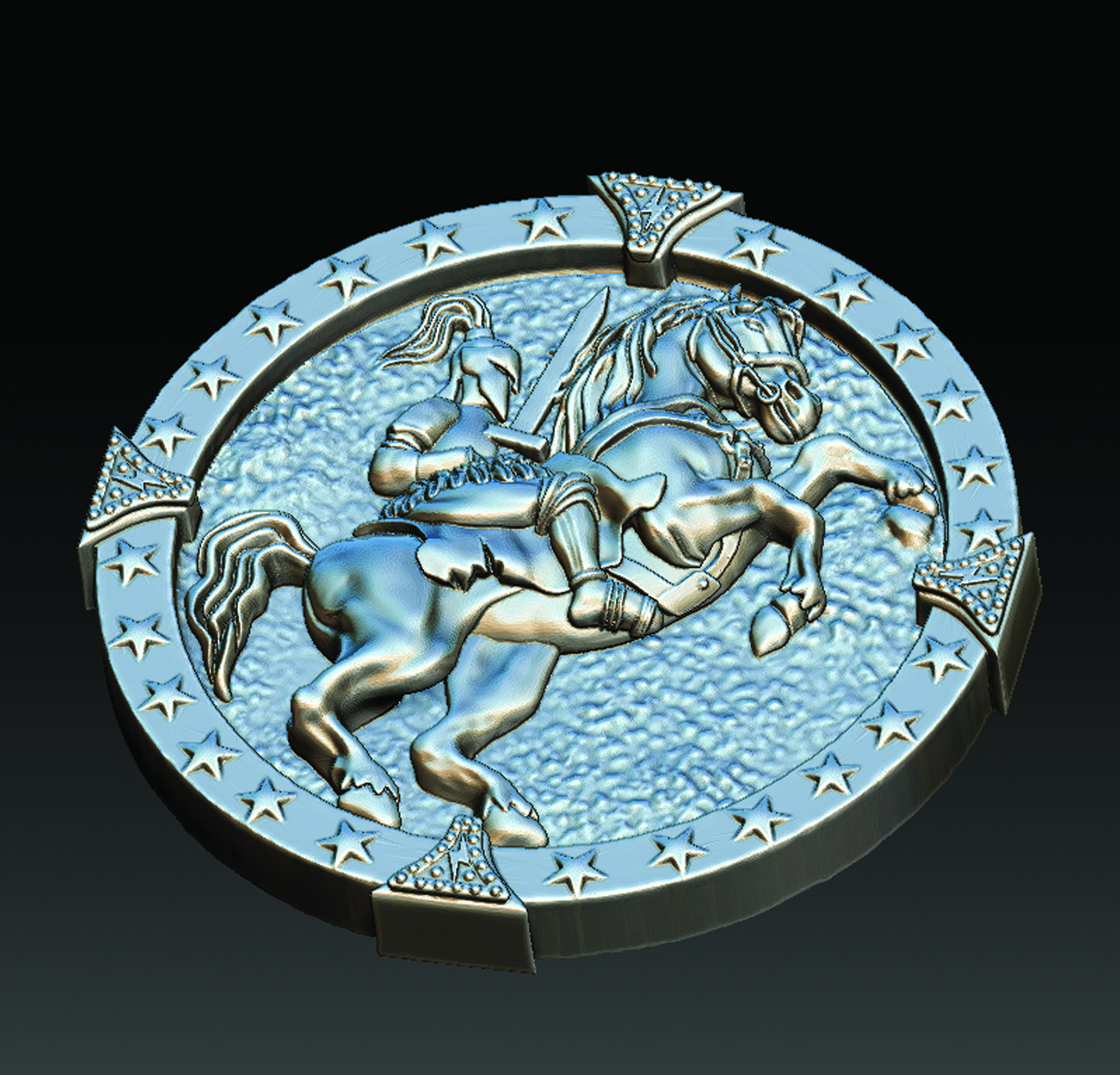 Horse and Knight  3D print model_8