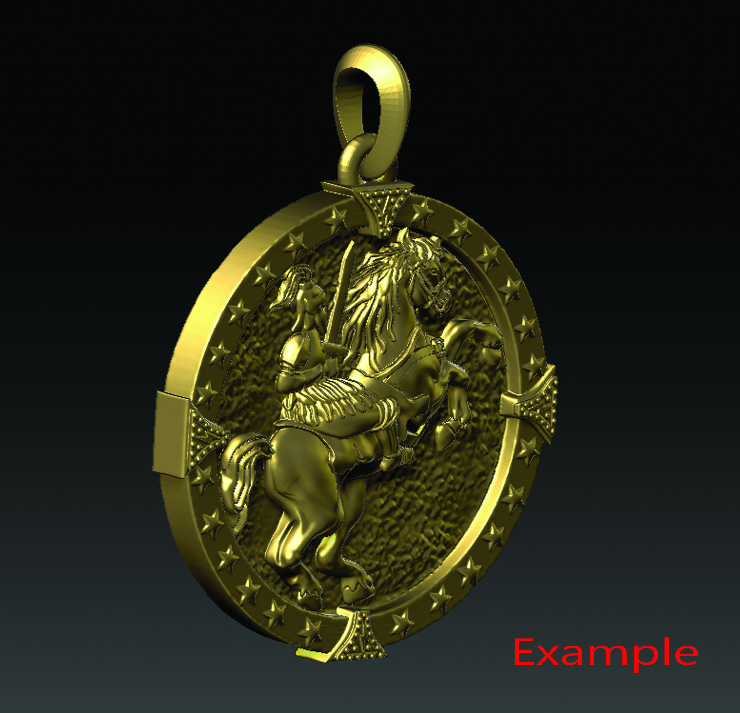 Horse and Knight  3D print model_12