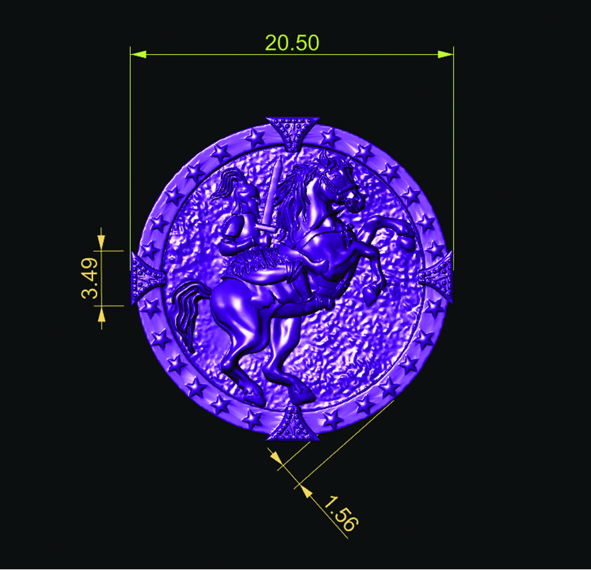 Horse and Knight  3D print model_14