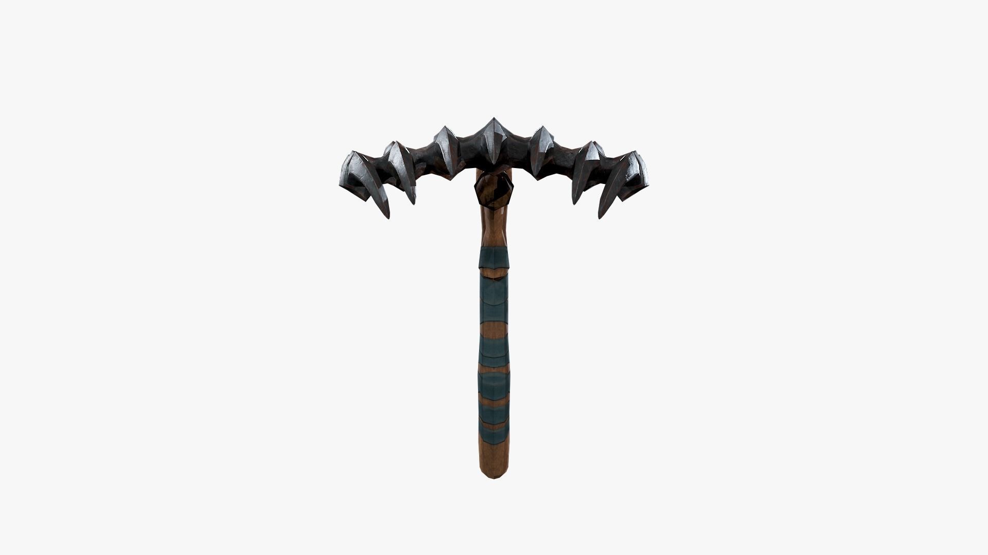 Lowpoly Weapon Rake - Game Ready - Textured PBR Low-poly 3D model_5