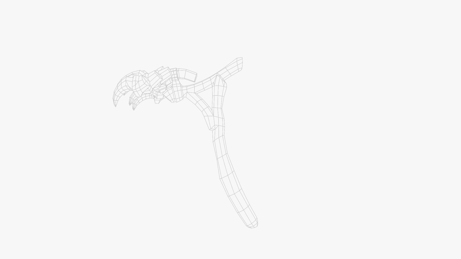 Lowpoly Weapon Rake - Game Ready - Textured PBR Low-poly 3D model_34