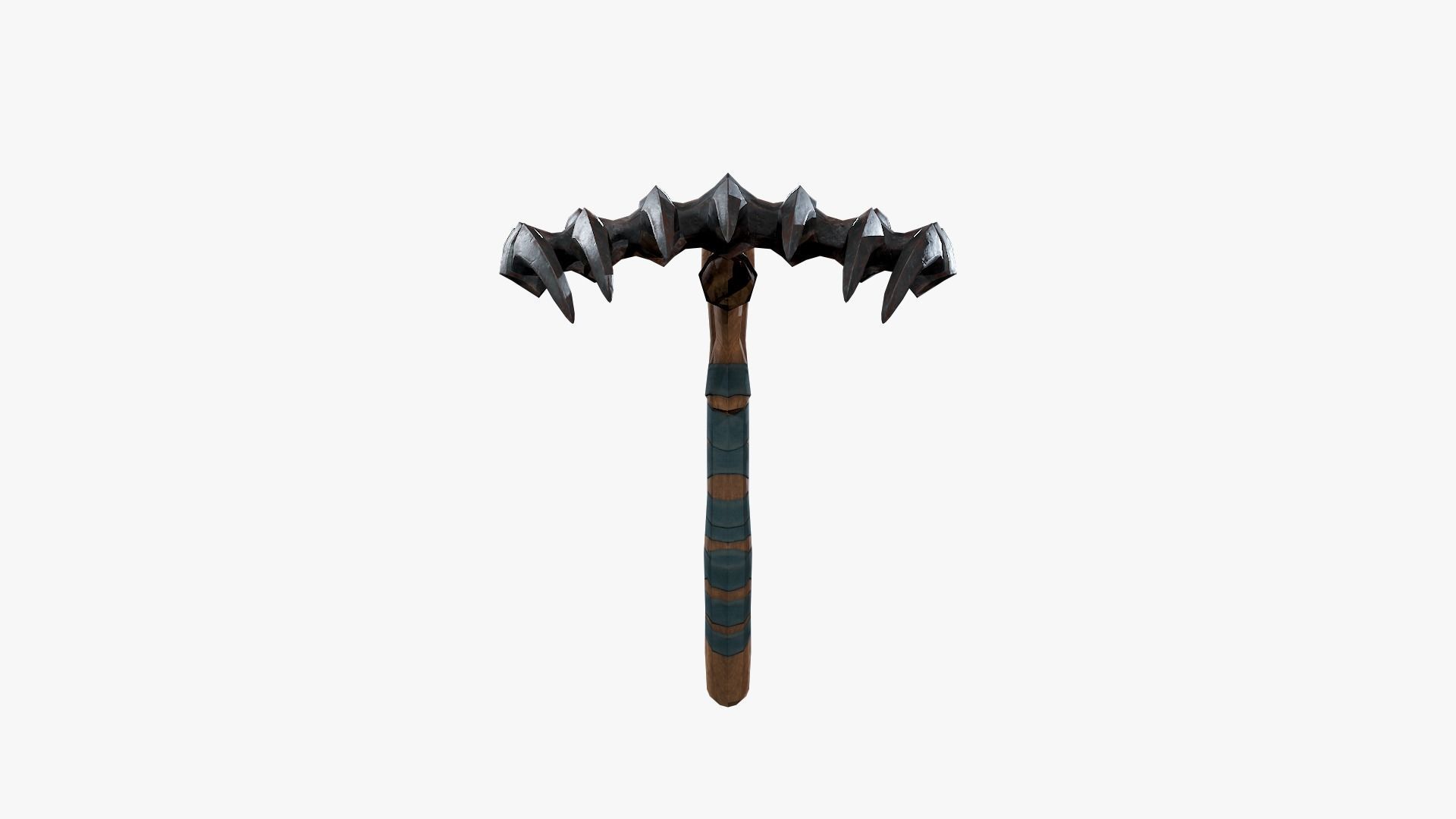 Lowpoly Weapon Rake - Game Ready - Textured PBR Low-poly 3D model_21