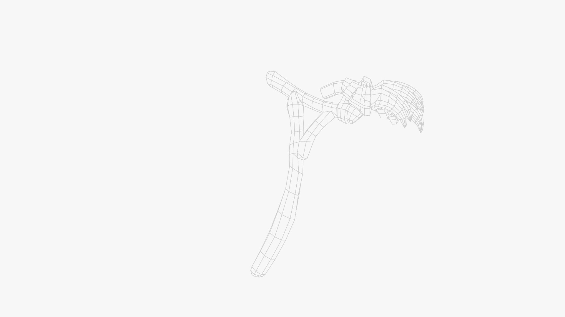 Lowpoly Weapon Rake - Game Ready - Textured PBR Low-poly 3D model_25