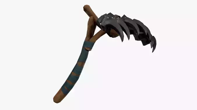 Lowpoly Weapon Rake - Game Ready - Textured PBR