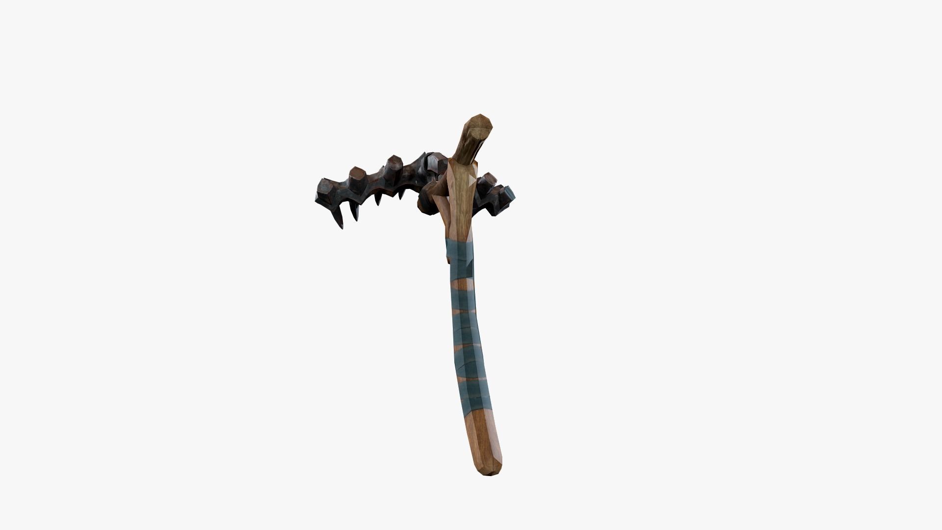 Lowpoly Weapon Rake - Game Ready - Textured PBR Low-poly 3D model_14