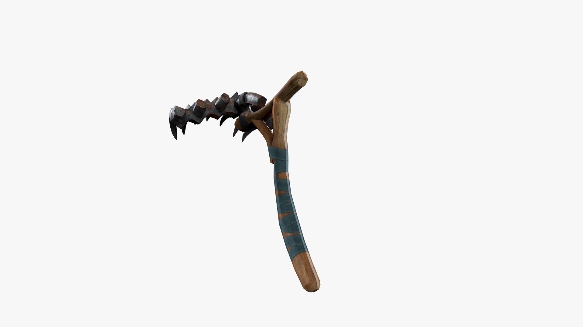 Lowpoly Weapon Rake - Game Ready - Textured PBR Low-poly 3D model_15