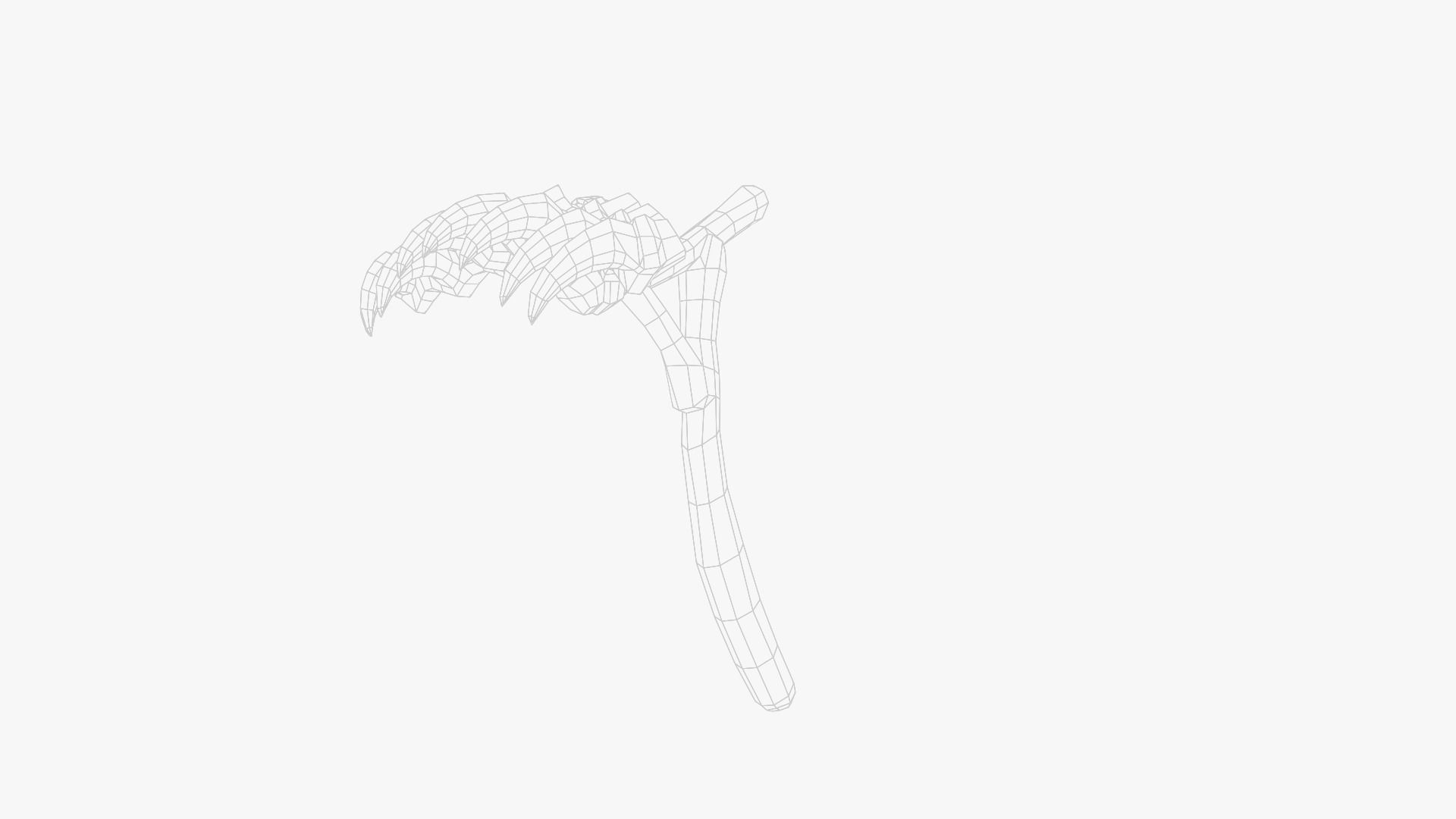 Lowpoly Weapon Rake - Game Ready - Textured PBR Low-poly 3D model_36