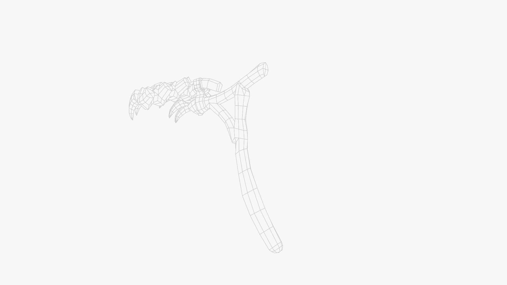 Lowpoly Weapon Rake - Game Ready - Textured PBR Low-poly 3D model_33