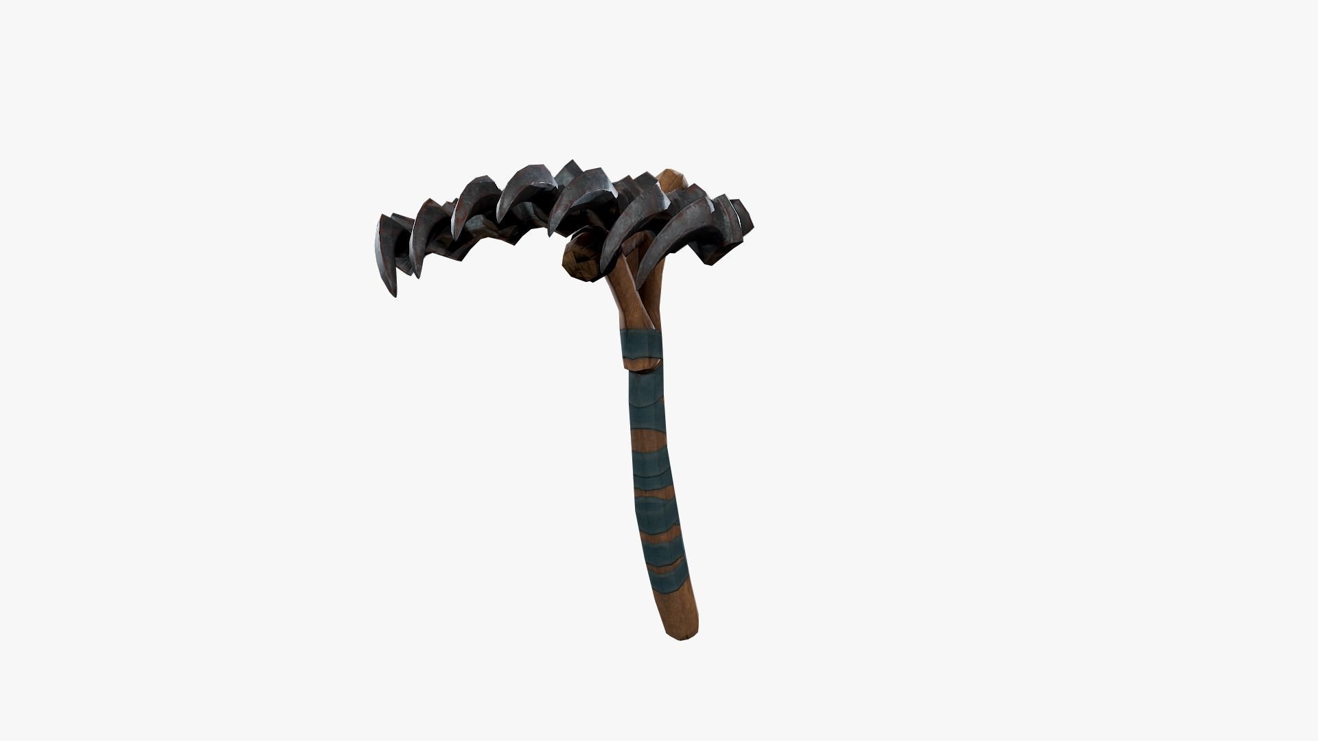 Lowpoly Weapon Rake - Game Ready - Textured PBR Low-poly 3D model_20