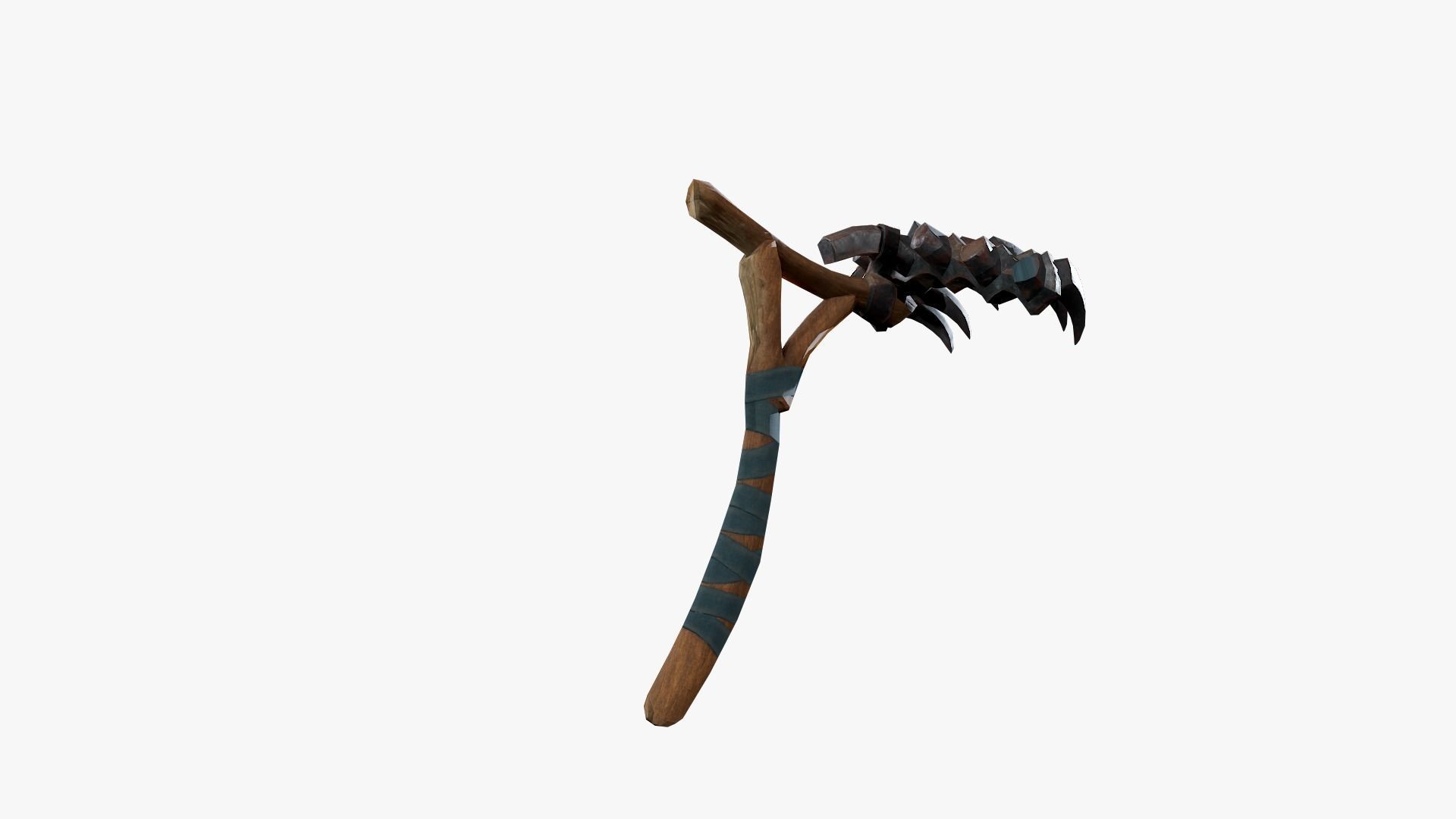 Lowpoly Weapon Rake - Game Ready - Textured PBR Low-poly 3D model_10